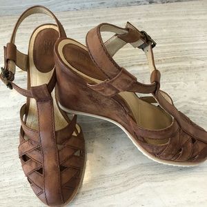 Frye Brown Wedge Heel